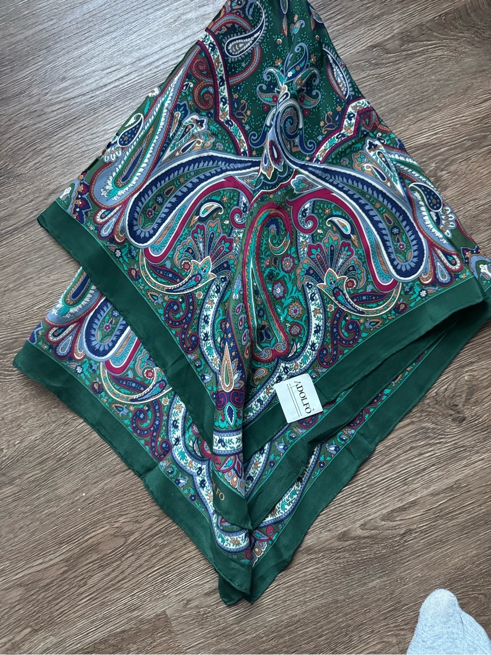 Adolfo vintage silk scarf